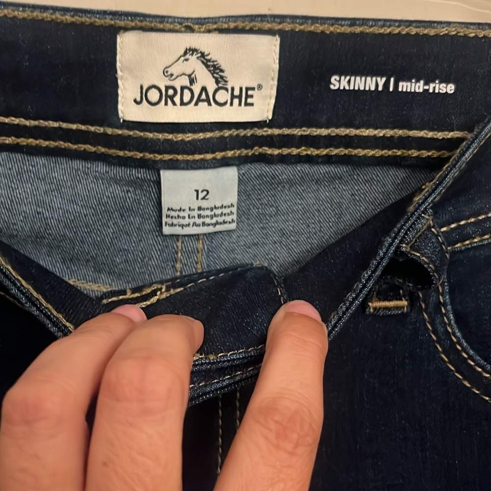 Jordache Skinny mid-rise Dark Blue Women's Jeans - Picture 4 of 7
